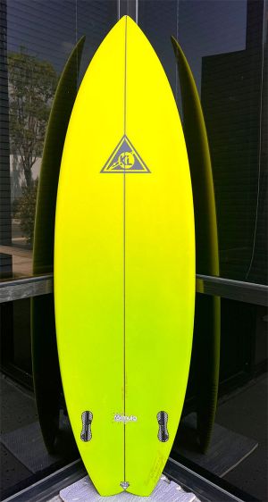 Twin Flash Yellow Edition | PU Twin Fin Surfboard